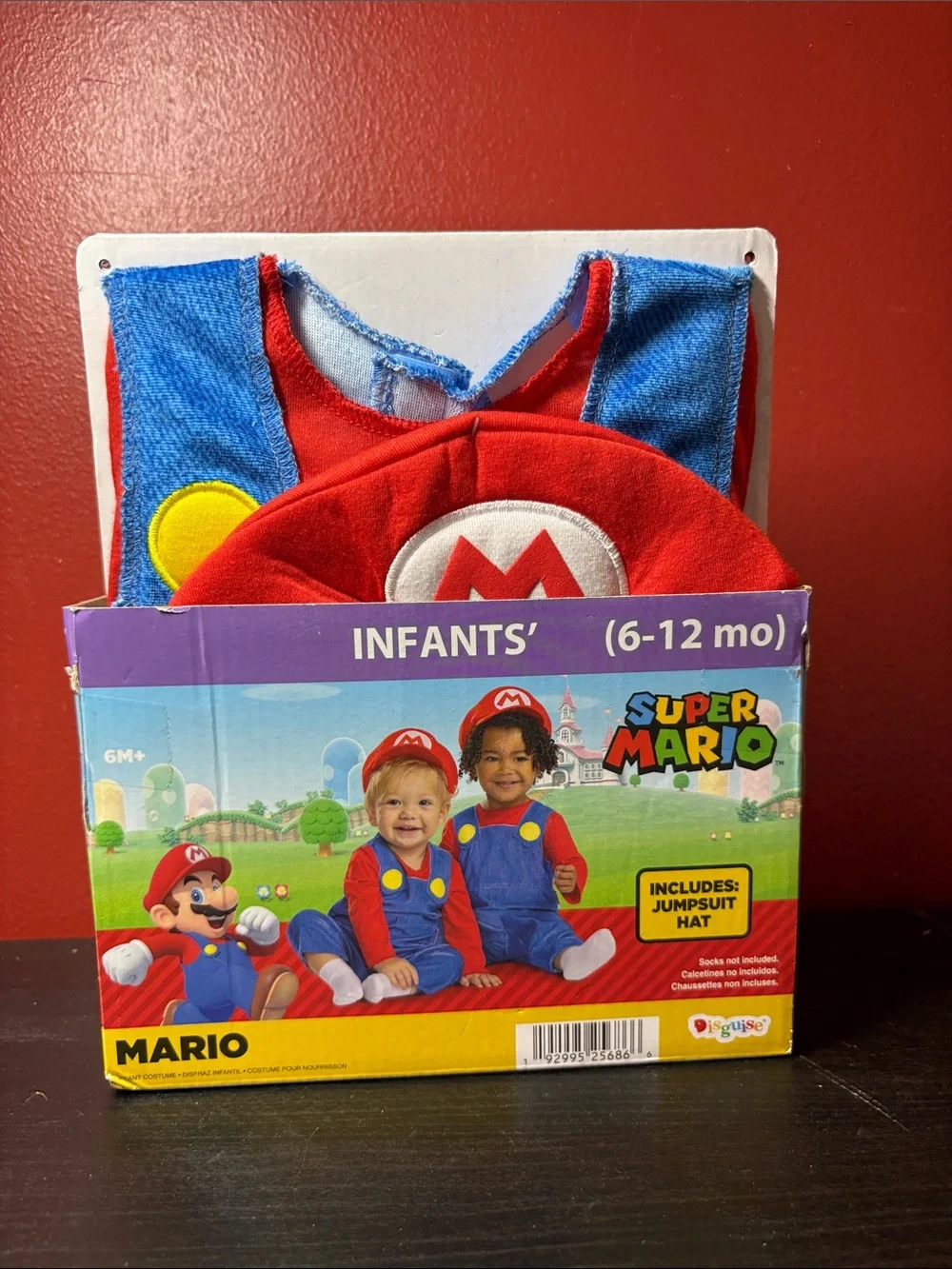 Disguise x Nintendo Super Mario Infant Red and Blue Jumpsuit with Hat